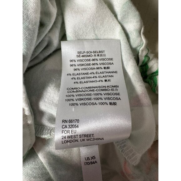 Anthropologie‎ Womens Floral Boho Peasant Blouse XS Long Sleeve Tropical Birds - Picture 11 of 14